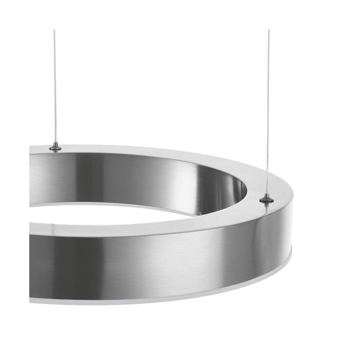 Lampa wisząca CIRCLE 40 cm LED, ring nikiel szczotkowany - Step Into Design