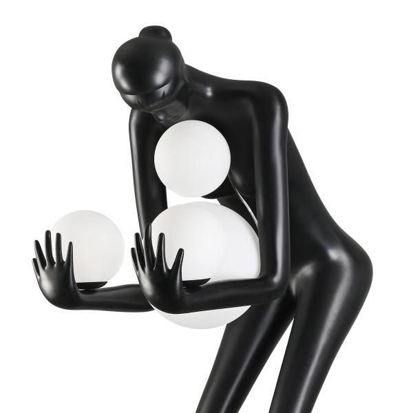 WOMAN – rzeźbiarska lampa podłogowa, figura kobiety, 4×E27, 190 cm Step Into Design