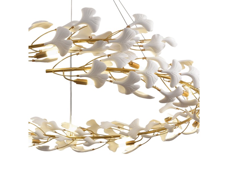 Lampa wisząca BOTANIKA złoto biała 150 cm Step Into Design