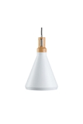 Lampa wisząca NORDIC WOODY biało drewniana 25 cm - Step Into Design