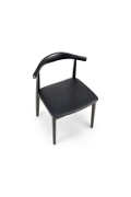 Krzesło CLASSY jesionowe w kolorze czarnym z poduszką ze skóry eko - Step Into Design
