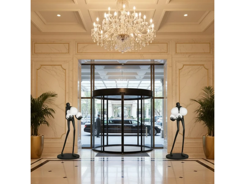 WOMAN – rzeźbiarska lampa podłogowa, figura kobiety, 6×E27, 180 cm Step Into Design