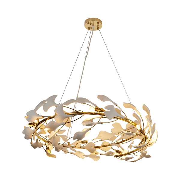 Lampa wisząca BOTANIKA złoto biała 80 cm Step Into Design