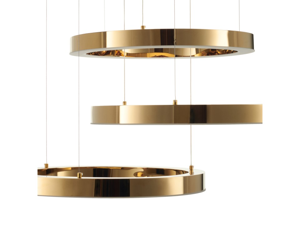 Lampa wisząca CIRCLE 60+60+60 LED złoty połysk na 1 podsufitce Step Into Design