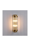 Lampa ścienna STELO 40 cm - kinkiet kryształowy LED, rama metalowa, złoty - Step Into Design