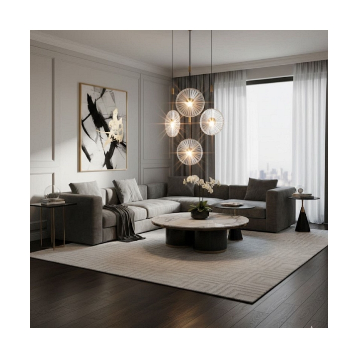 Lampa wisząca SUNBLAST - LED 20 cm, złota - Step Into Design
