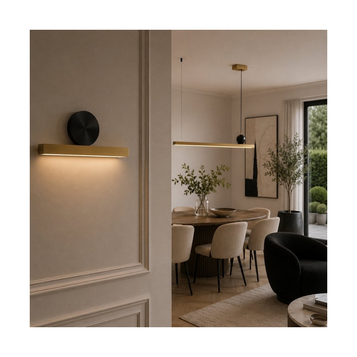 Lampa ścienna BOOGIE LED złoto czarna 45 cm - Step Into Design