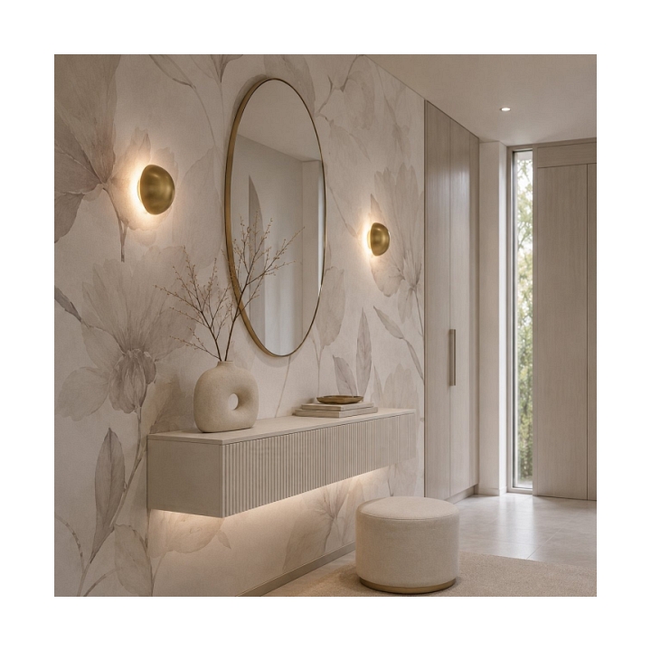Lampa ścienna BUTTON 16 cm LED złoty - Step Into Design