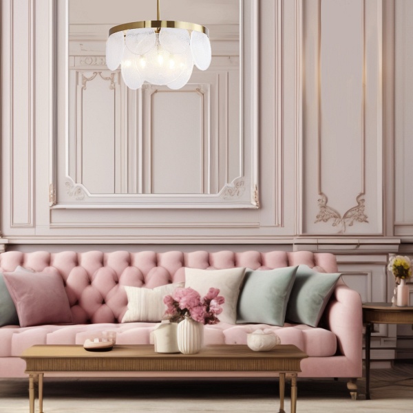 Lampa wisząca AURORA 60 cm mosiądz Step Into Design