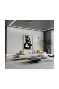 Lampa wisząca NEW AGE LED 120 cm - oprawa sufitowa złota - Step Into Design