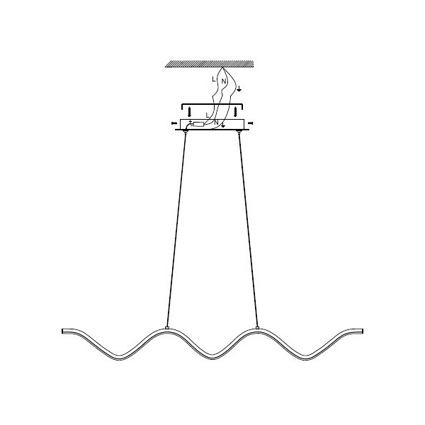 Lampa wisząca ZIGZAG LED czarna 90 cm Step Into Design