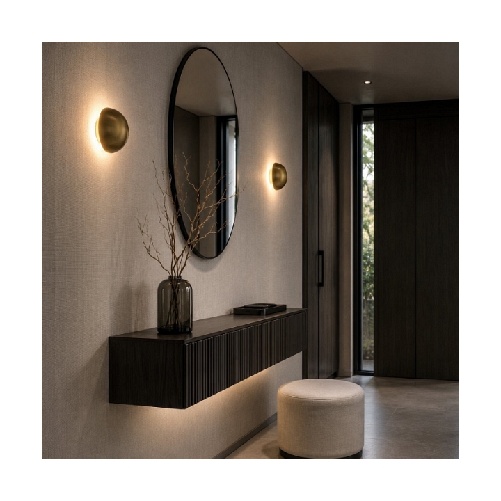 Lampa ścienna BUTTON 16 cm LED złoty - Step Into Design