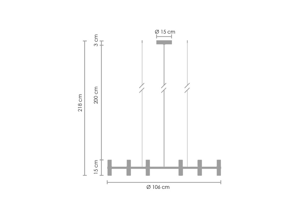 Lampa wisząca CANDLES-12B chrom 106 cm Step Into Design