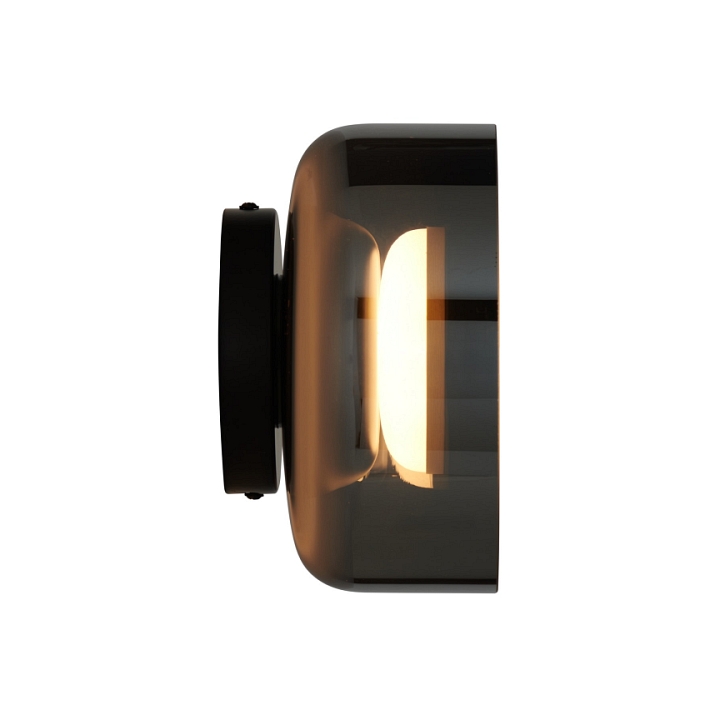 Lampa ścienna DONUT 18 cm - LED, szkło, szaro-złota - Step Into Design