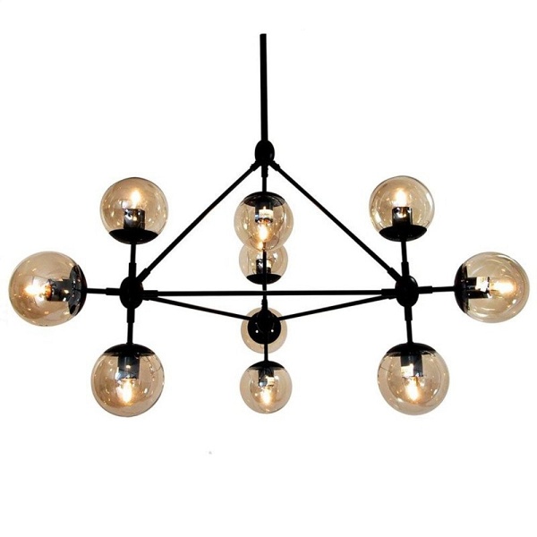 Lampa wisząca ASTRIFERO-10 bursztynowo czarna 90 cm Step Into Design