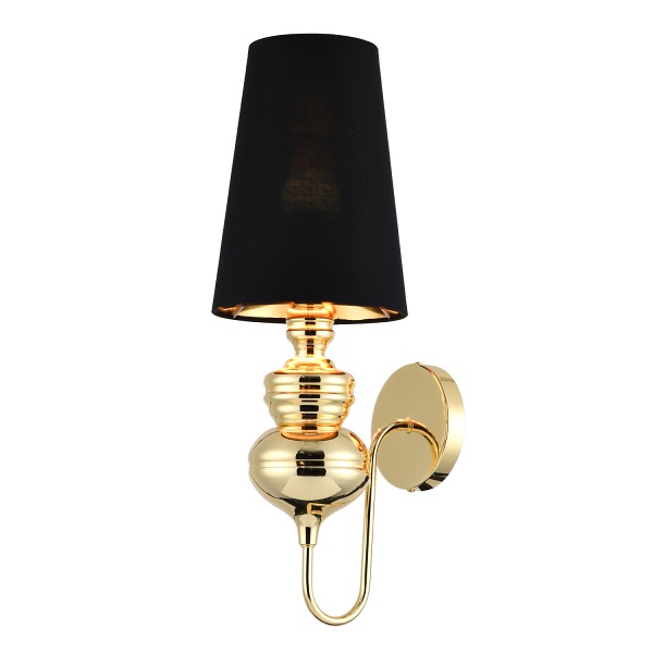 Lampa ścienna QUEEN złoto czarna 18 cm Step Into Design
