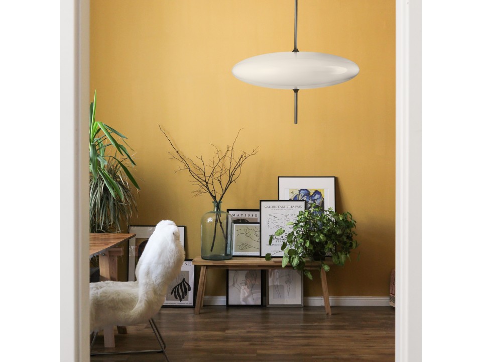 Lampa wisząca PIATTO biało-czarna 50 cm Step Into Design