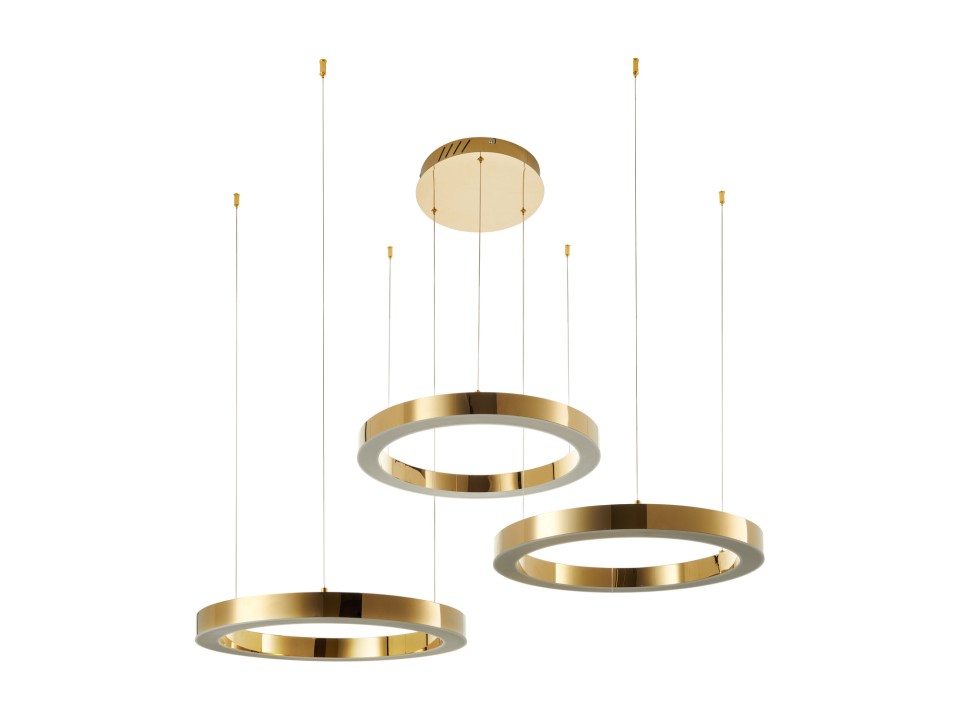 Lampa wisząca CIRCLE 60+60+60 LED złoty połysk na 1 podsufitce Step Into Design