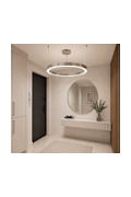 Lampa wisząca CIRCLE 80 cm - LED, ring nikiel szczotkowany - Step Into Design