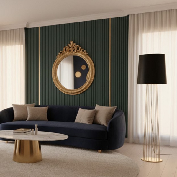 Lampa podłogowa FILO-2 czarno-złota, metalowa, E27, 156 cm Step Into Design