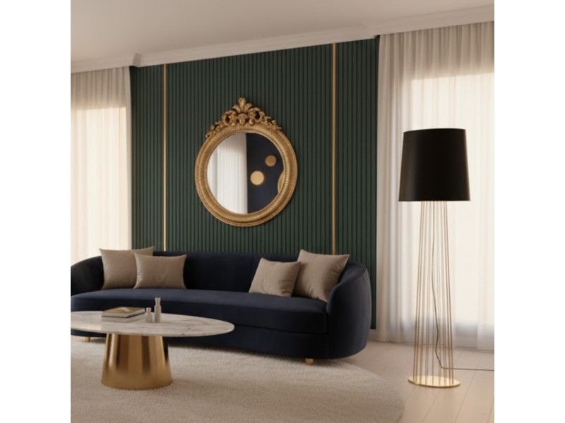 Lampa podłogowa FILO-2 czarno-złota, metalowa, E27, 156 cm Step Into Design