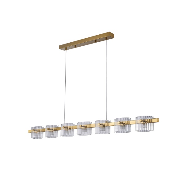 Lampa wisząca LED BACCIO złota 120 cm - nowoczesna lampa nad stół i wyspę Step Into Design