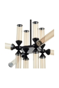 Lampa wisząca QUADRO-12 LED bursztynowe szklane klosze - Step Into Design