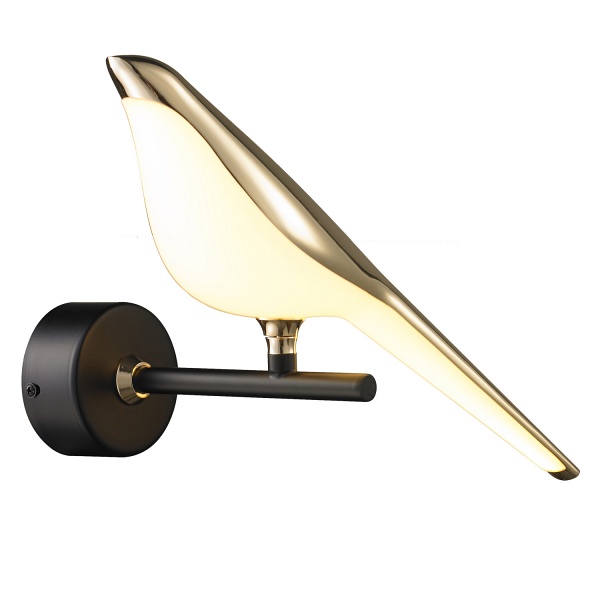 Lampa ścienna PTAK TIT LED złoto-czarna 28 cm Step Into Design