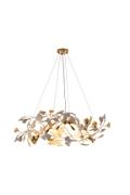 Lampa wisząca BOTANIKA GOLD 100 cm - złota, G9, regulowana, designerska - Step Into Design