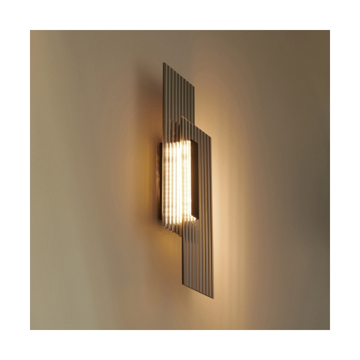 Lampa ścienna NOIR LED, kinkiet czarny ryflowany dwustronny - Step Into Design