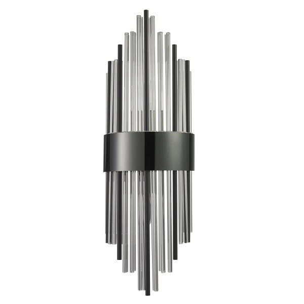 Lampa ścienna DRACO 60cm - kryształowo - czarna, styl glamour Step Into Design