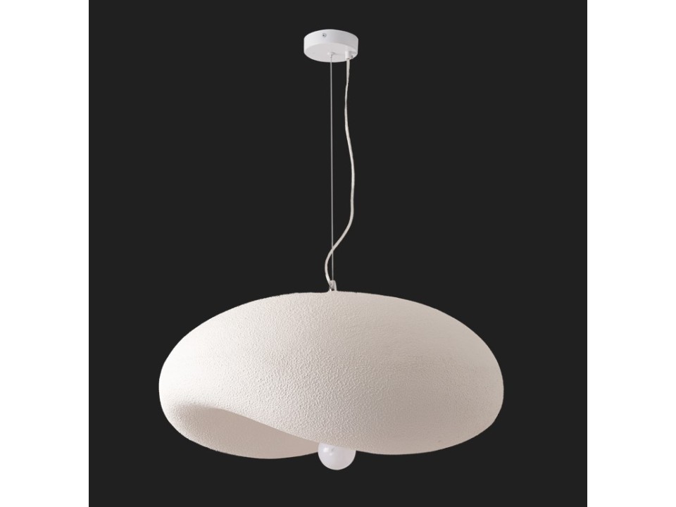 Lampa wisząca STONE FLAT biała 40 cm Step Into Design