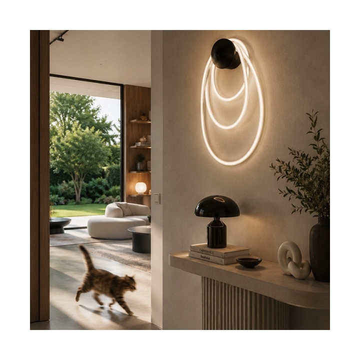 Lampa ścienna FANTASIA czarna 30 cm - Step Into Design
