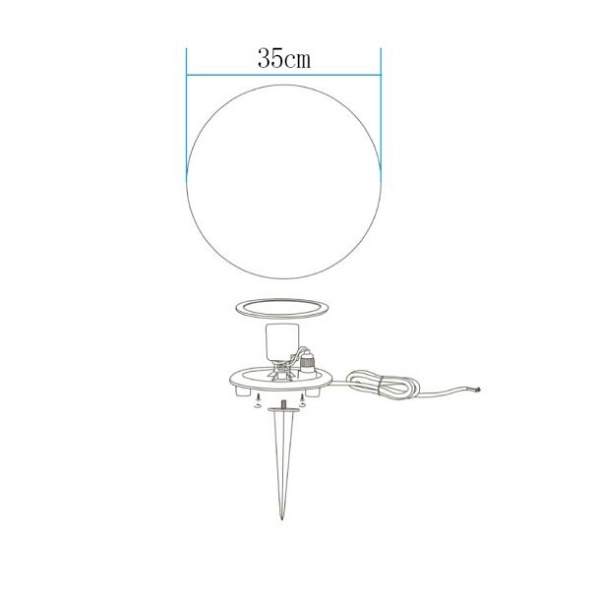 Lampa ogrodowa kula BALL S biała 35 cm Step Into Design