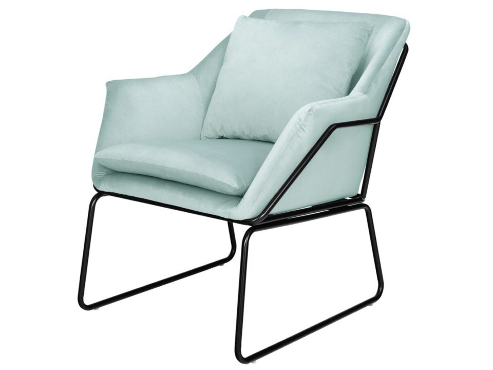 Fotel welurowy FLUENCE miętowy Step Into Design