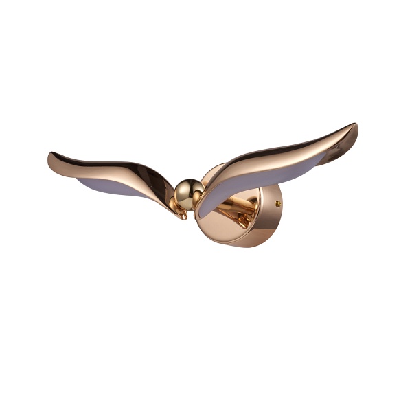 Kinkiet ścienny GUFO LED – dekoracyjna oprawa ścienna, złota, 6W Step Into Design