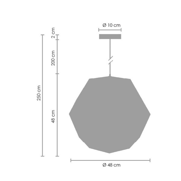 Lampa wisząca FUTURI STAR złota 48 cm Step Into Design