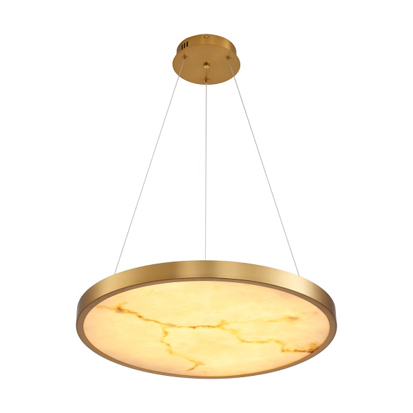Lampa wisząca ALCHEMY 60 cm - LED, złoty alabaster Step Into Design