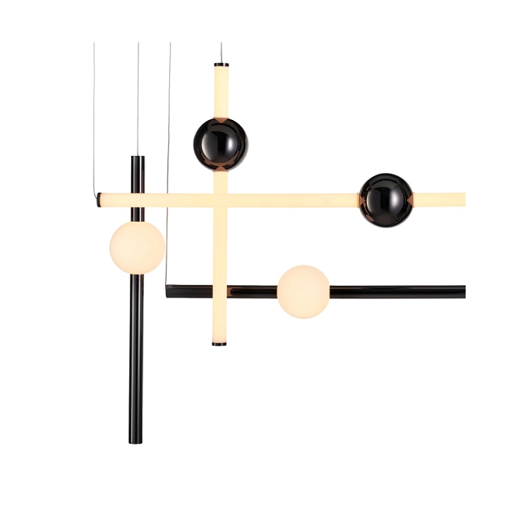 Lampa wisząca O-LINE L-4 LED czarna 110 cm - Step Into Design
