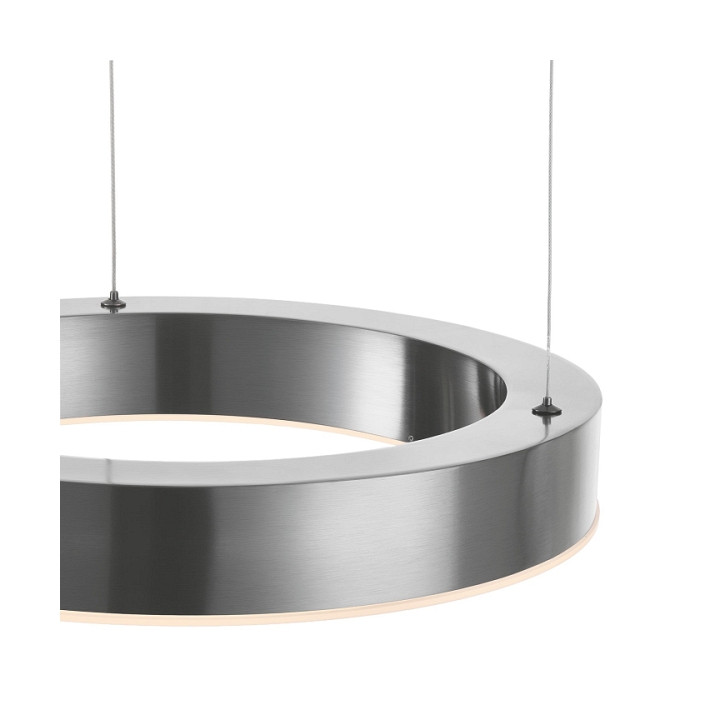 Lampa wisząca CIRCLE 40 cm LED, ring nikiel szczotkowany - Step Into Design