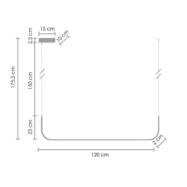Lampa wisząca MINIMA-1 LED biała 120 cm Step Into Design