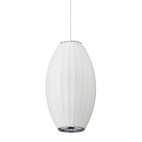 Lampa wisząca SILK BARREL biała 60 cm Step Into Design