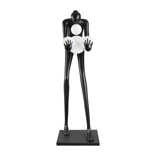WOMAN – rzeźbiarska lampa podłogowa, figura kobiety, 4×E27, 190 cm Step Into Design