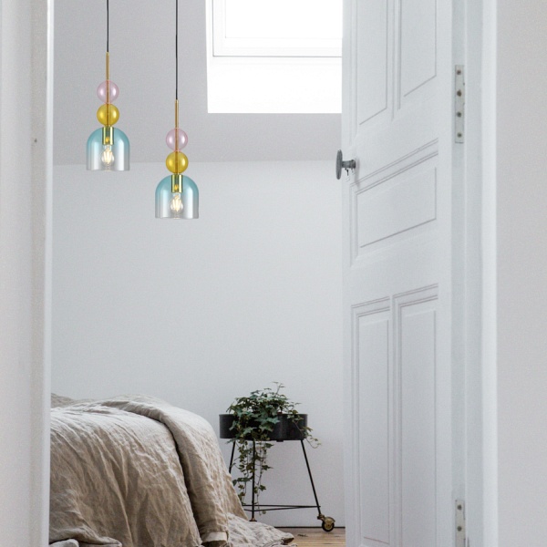 Lampa wisząca PASTELLO BLUE kolorowa 15 cm Step Into Design