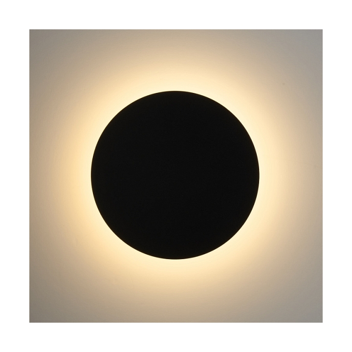 Lampa ścienna NYX 15 cm - LED okrągła, metalowa, czarna - Step Into Design