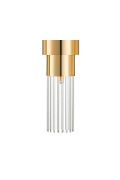 Lampa ścienna GLOW 46 cm - kinkiet złoty, szkło ryflowane - Step Into Design