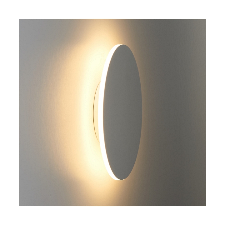 Lampa ścienna NYX 25 cm - LED okrągła, metalowa, biała - Step Into Design