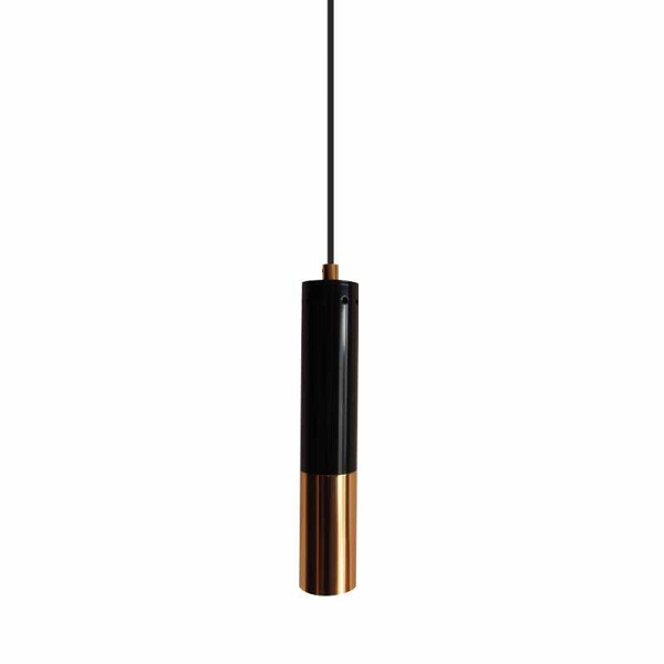 Lampa wisząca GOLDEN PIPE-1 czarno złota 5 cm Step Into Design