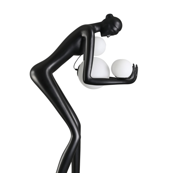 WOMAN – rzeźbiarska lampa podłogowa, figura kobiety, 4×E27, 190 cm Step Into Design