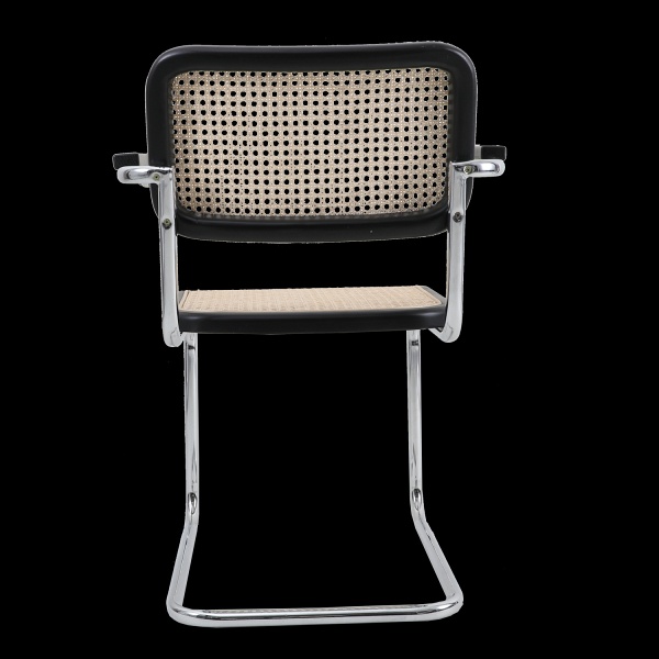 Krzesło VIENNA rattanowo czarne z podłokietnikami Step Into Design